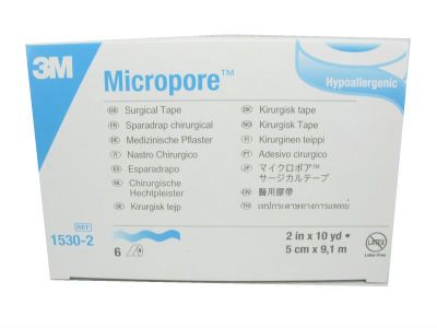6-Pack 3M 1530-2 Micropore Paper Medical Tape 2 in. (Box of 6)